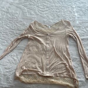 Charming Charlie Cream Button-Up Top